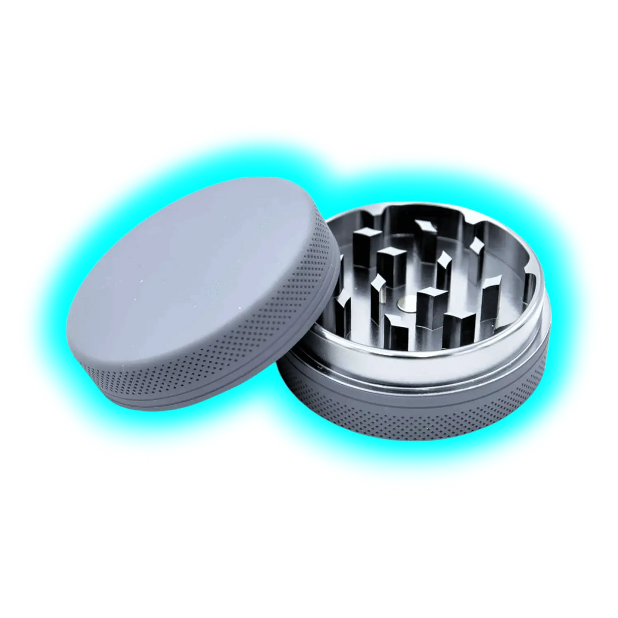 Silicone coated Grinder Grey 2 Parts 50mm