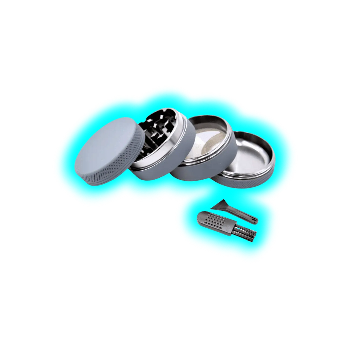 Silicone coated Grinder Grey 4 Parts 50mm