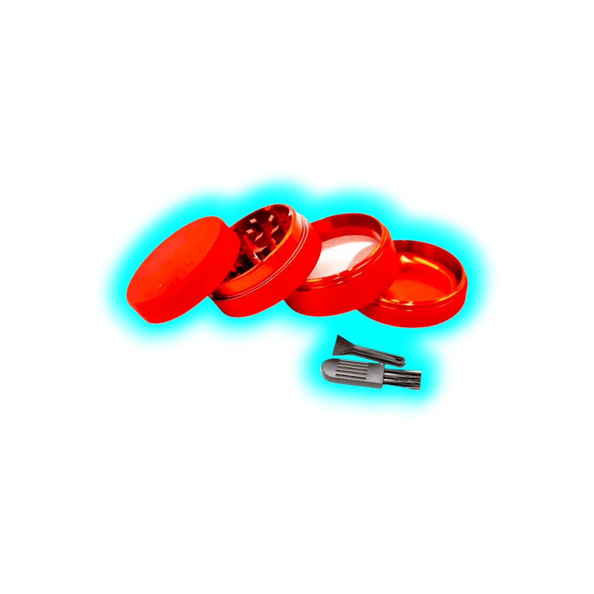 Silicone coated Grinder Red 4 Parts 50mm