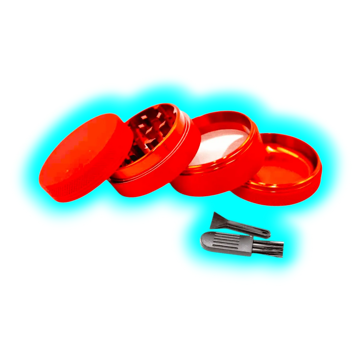 Silicone coated Grinder Red 4 Parts 50mm