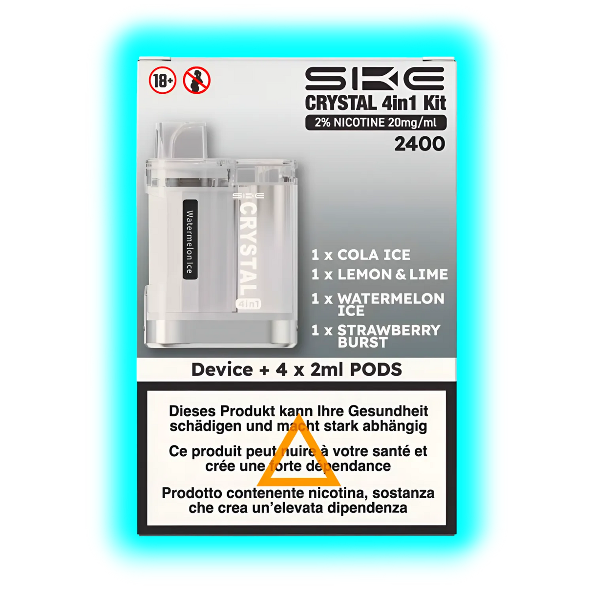 SKE Crystal 4in1 Pod System Starter Kid White