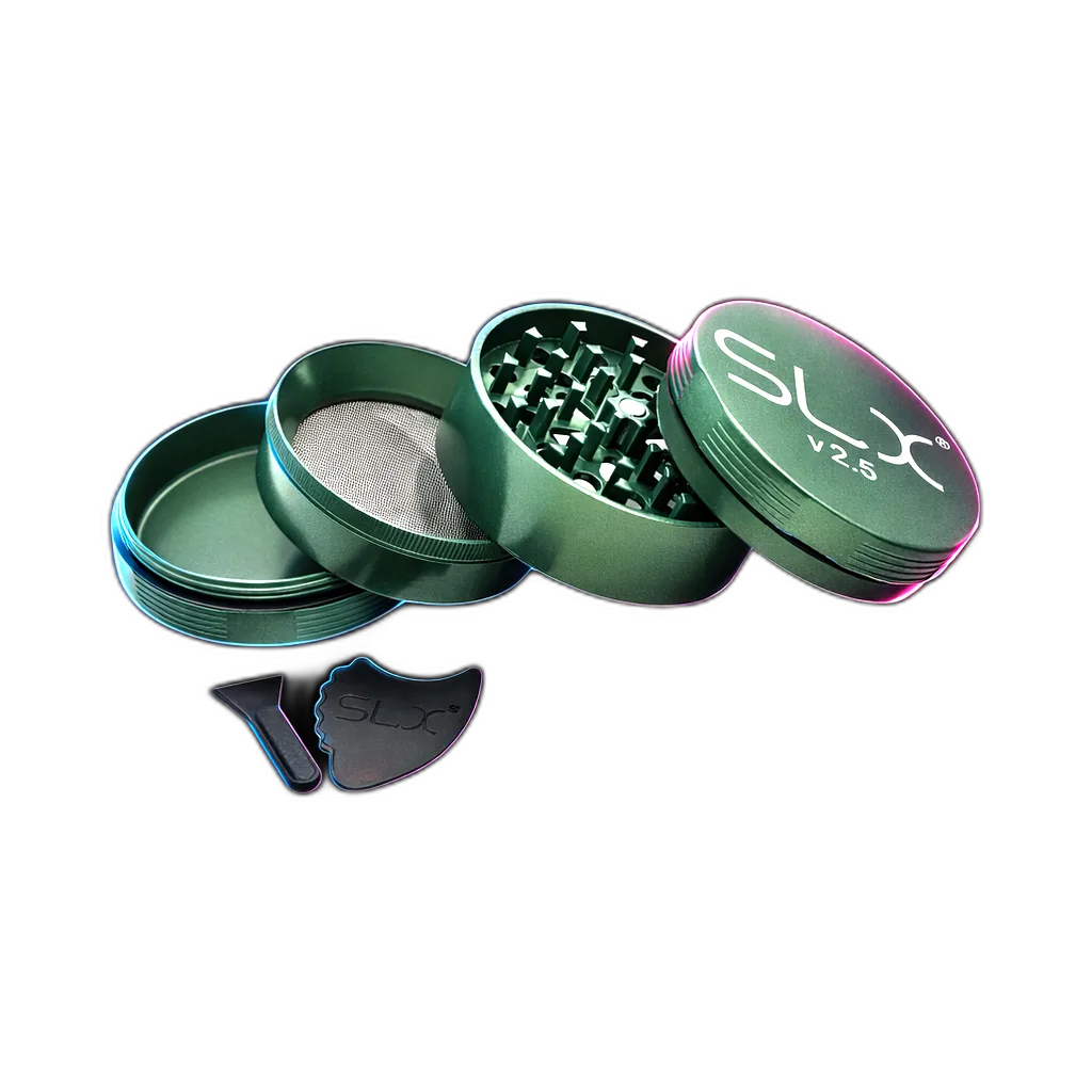 SLX Grinder V2.5 Leaf Green 62mm in der Frontansicht