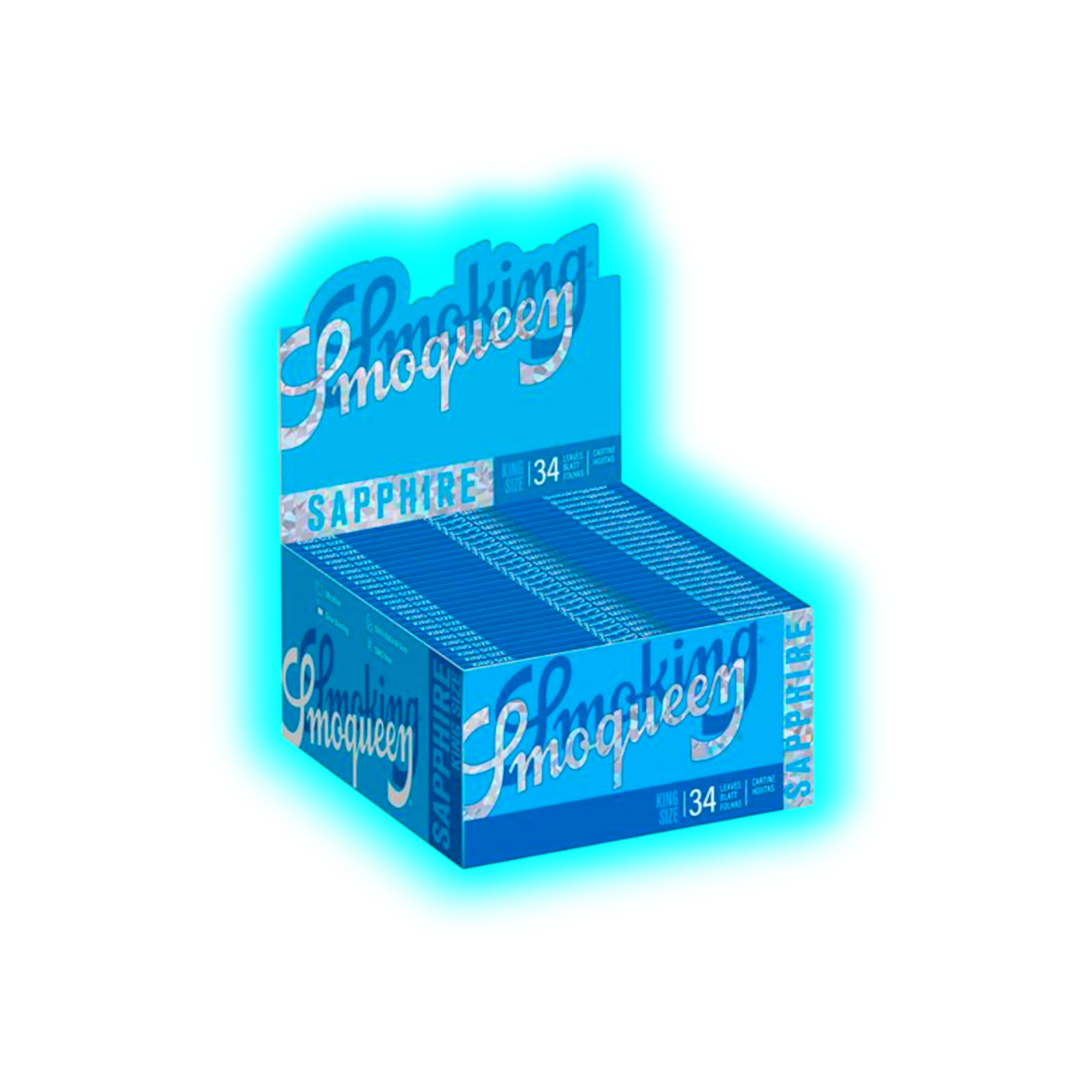 Smoking Supreme Smoqueen Sapphire Blue King Size Slim Papier Box