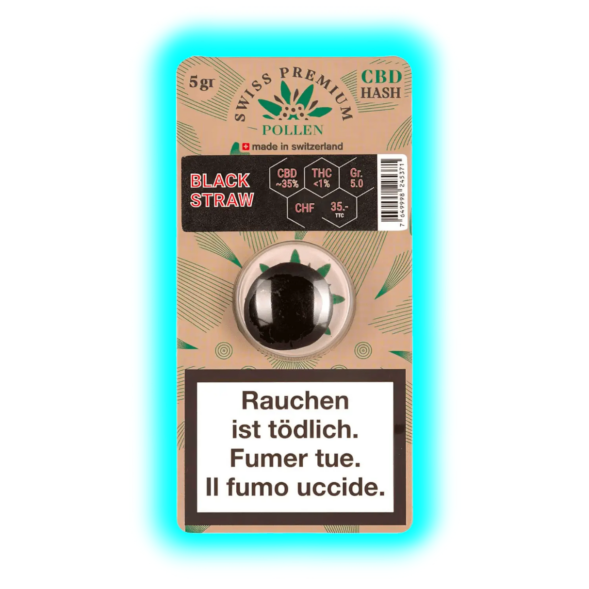 Swiss Premium Pollen Black Straw 5g