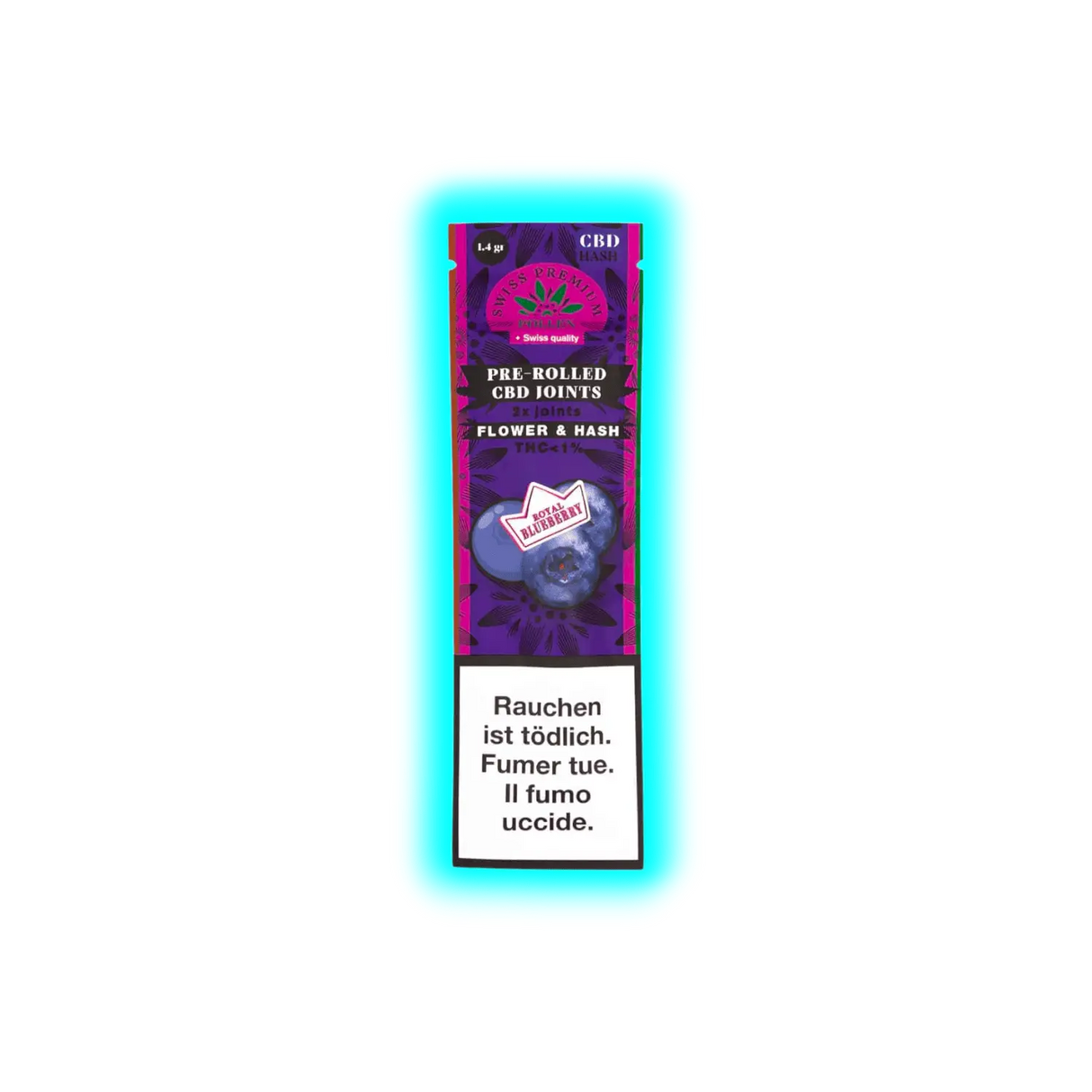 Swiss Premium Pollen Pre Rolled Joint Blueberry 2pcs