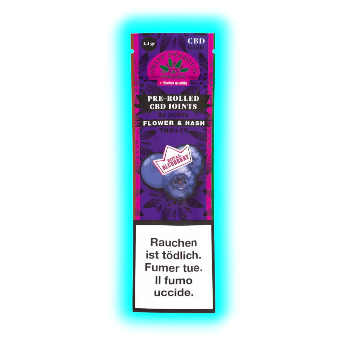 Swiss Premium Pollen Pre Rolled Joint Blueberry 2pcs