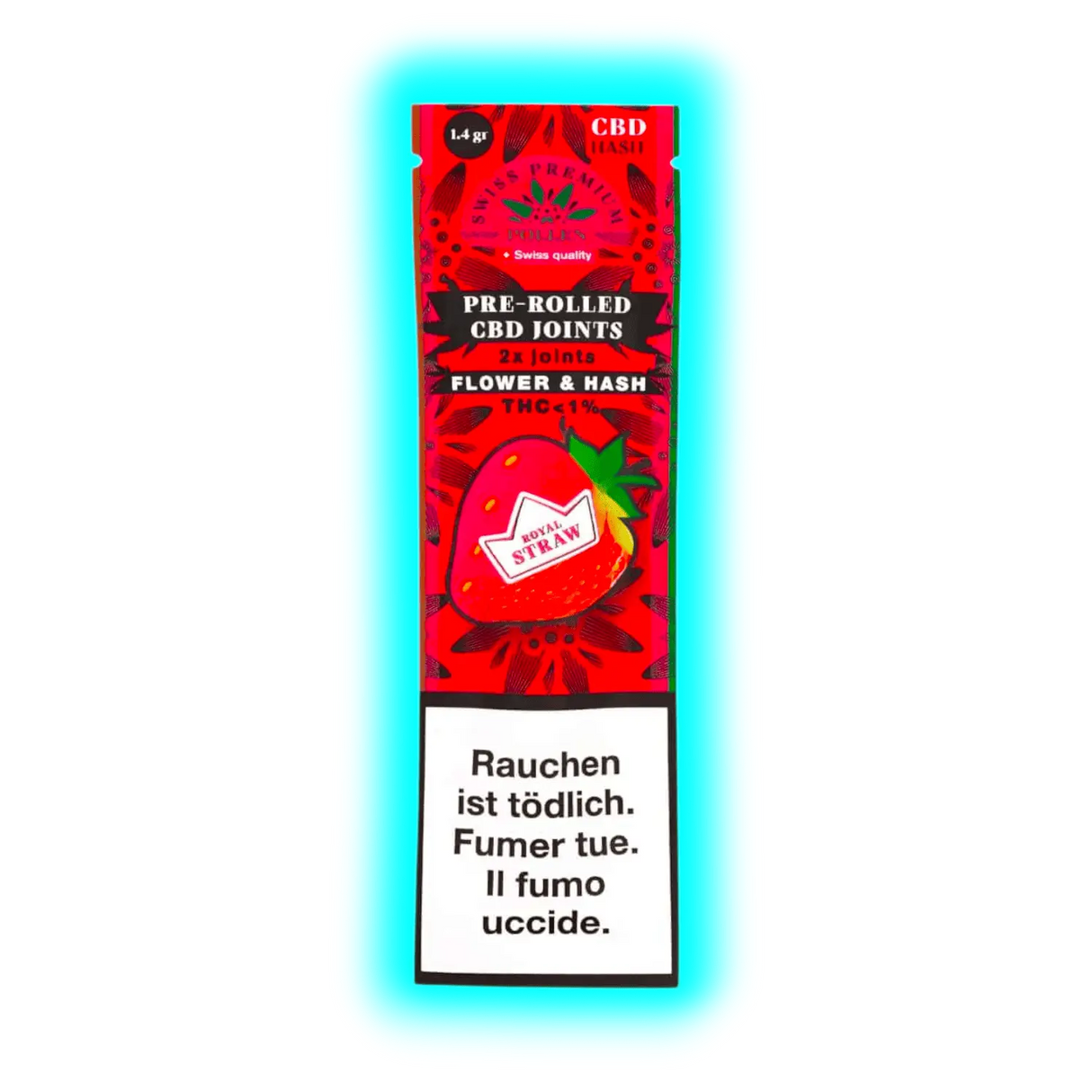 Swiss Premium Pollen Pre Rolled Joint Strawberry 2pcs