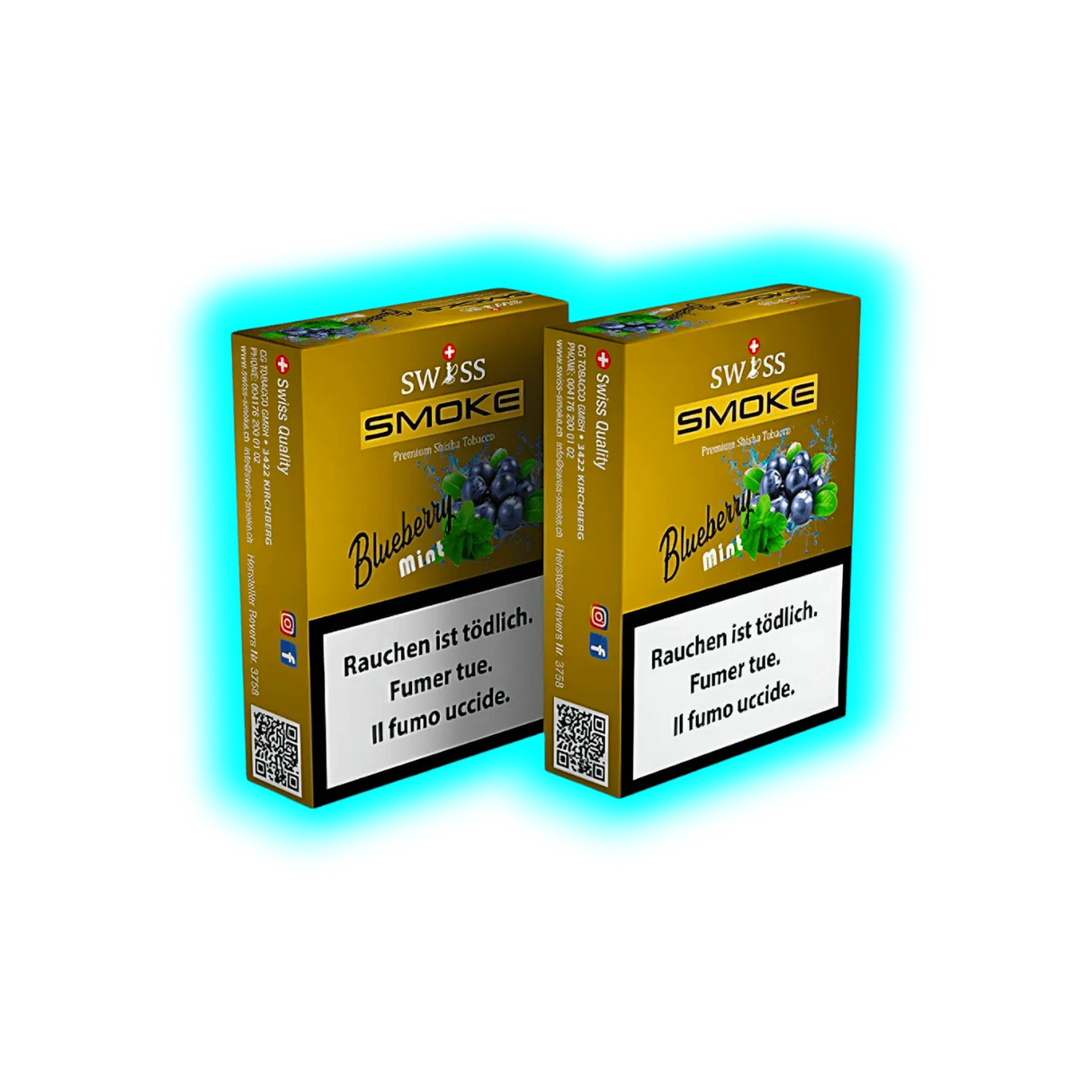 Swiss Smoke Blue Berry Mint Shisha Tabak 50g