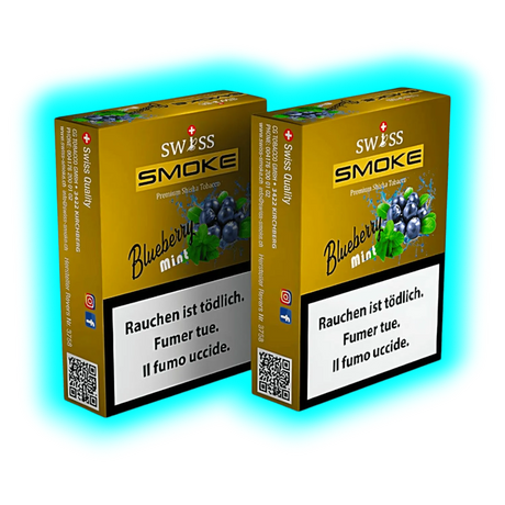 Swiss Smoke Blue Berry Mint Shisha Tabak 50g
