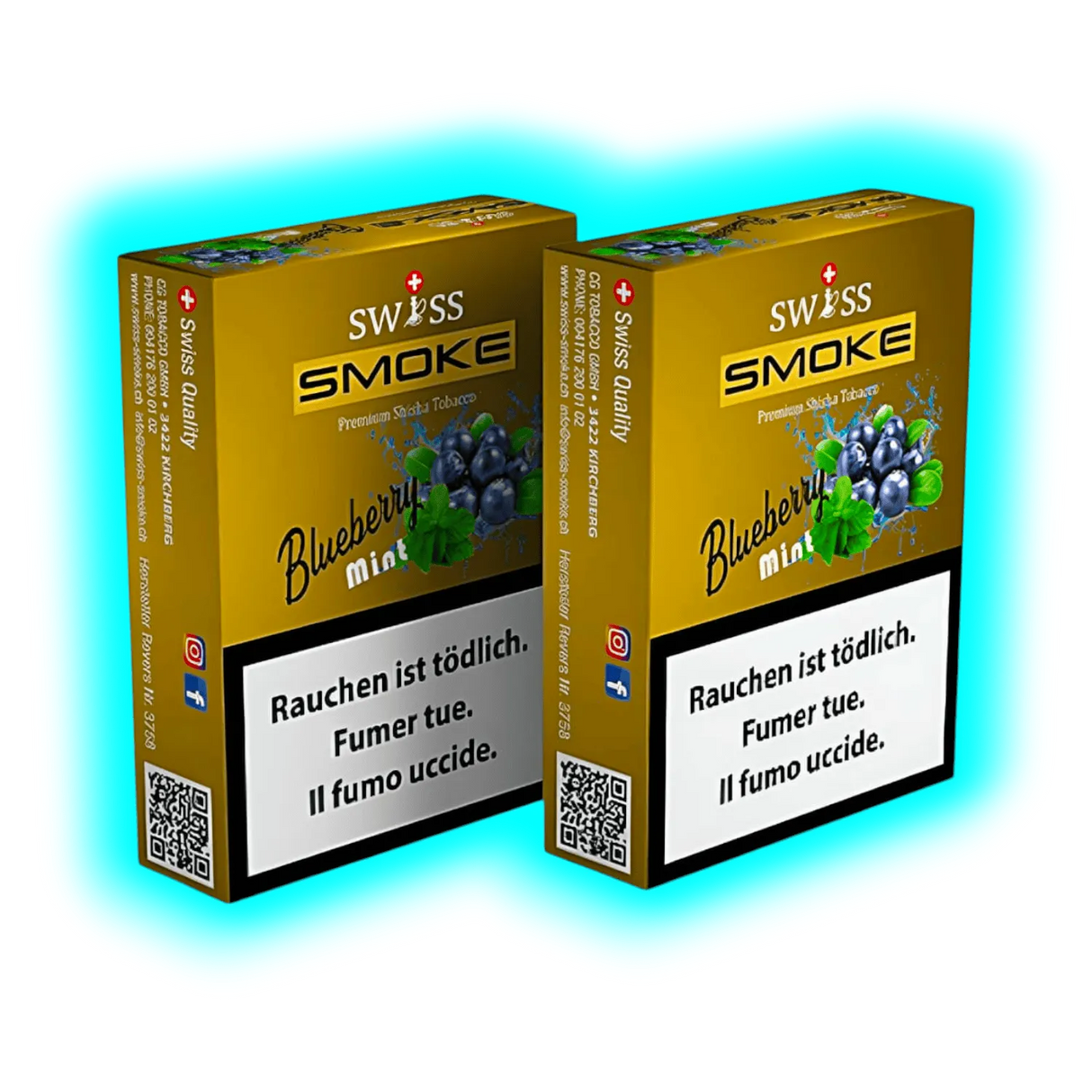 Swiss Smoke Blue Berry Mint Shisha Tabak 50g