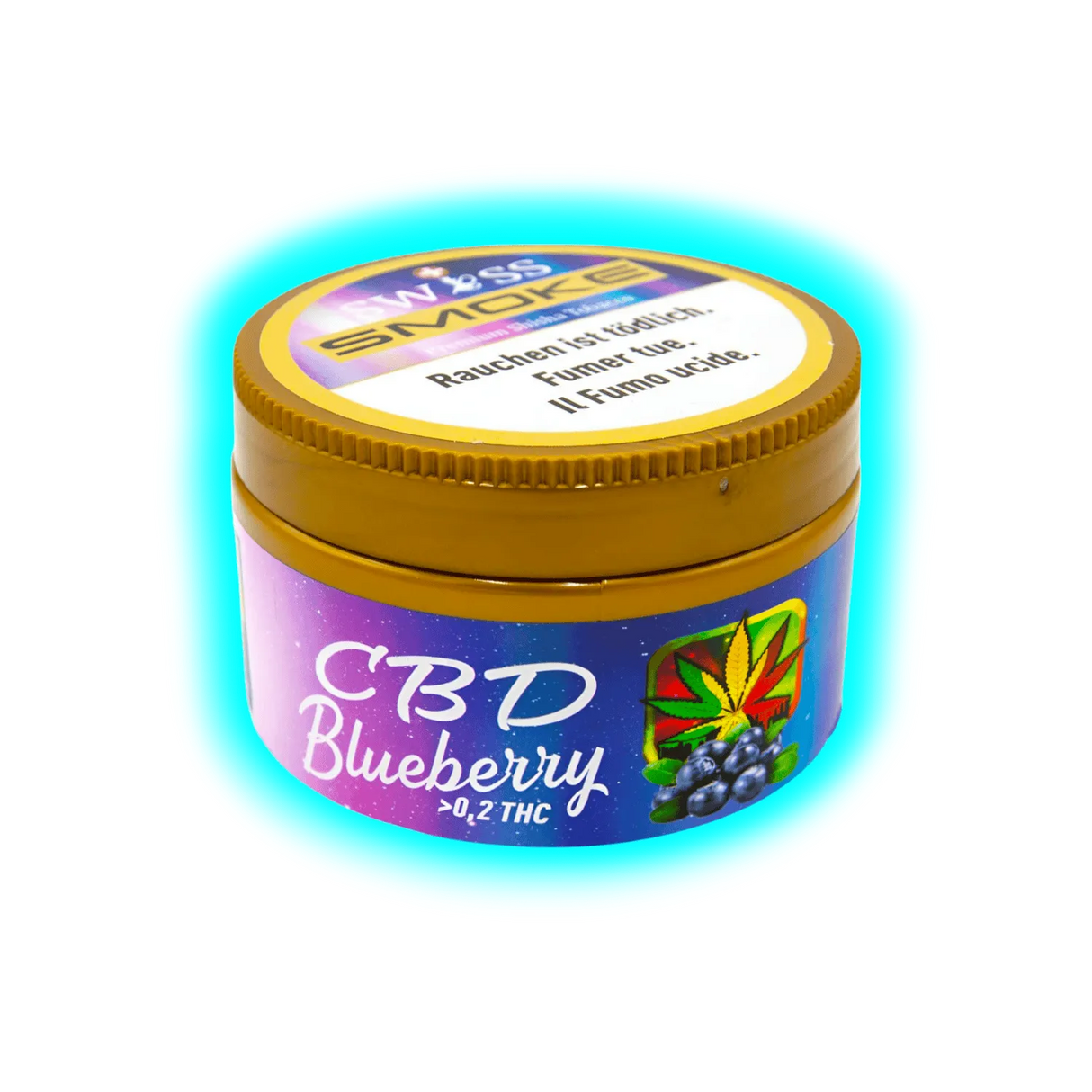 Swiss Smoke CBD Blueberry Shisha Tabak 100g
