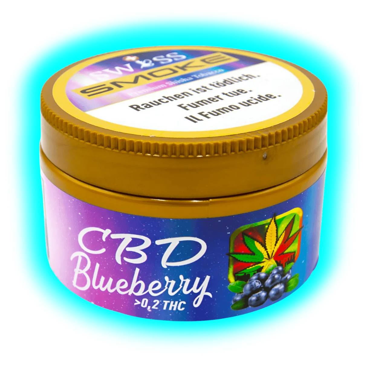 Swiss Smoke CBD Blueberry Shisha Tabak 100g