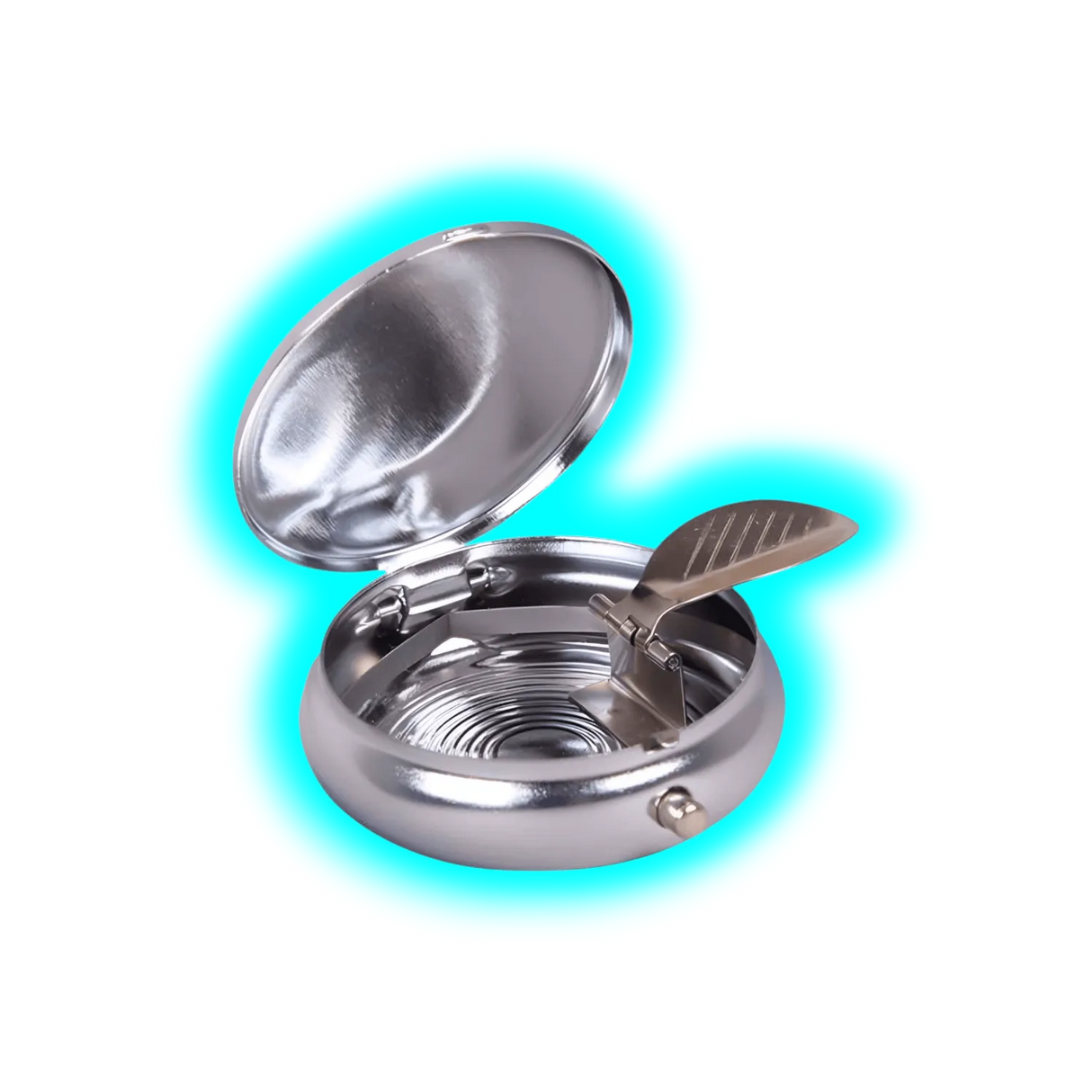 Taschenaschenbecher Chrom Rund