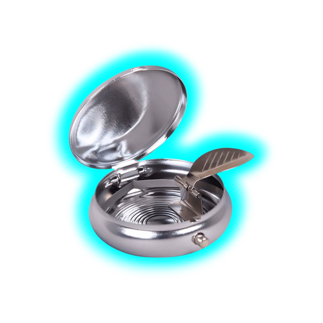 Taschenaschenbecher Chrom Rund