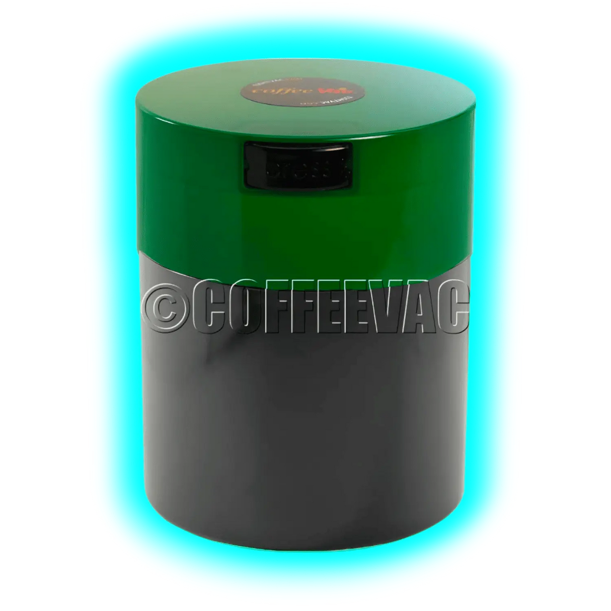Tightvac Coffeevac CFV1 Solid Black Green Cap 0.8L 250g
