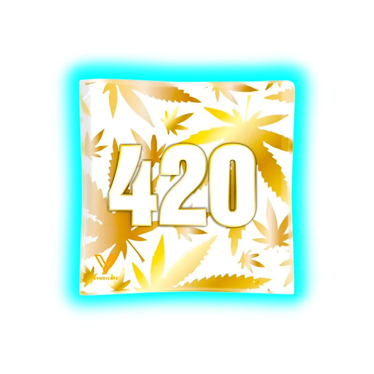 V Syndicate Glass Ashtray 420 Gold