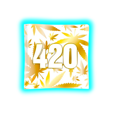 V Syndicate Glass Ashtray 420 Gold