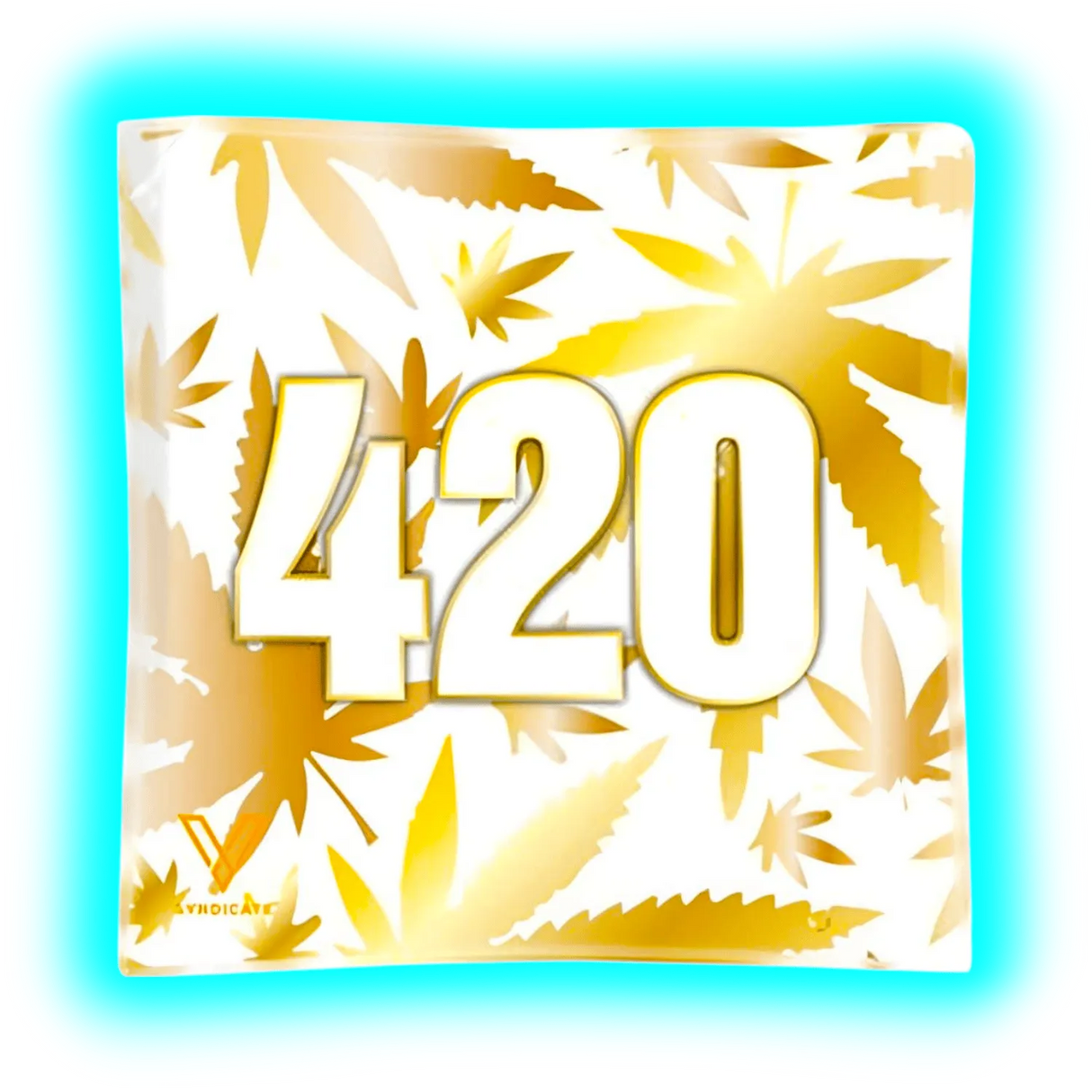 V Syndicate Glass Ashtray 420 Gold