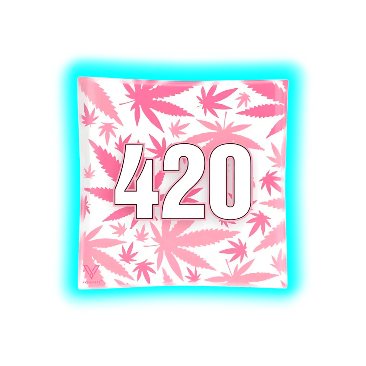 V Syndicate Glass Ashtray 420 Pink