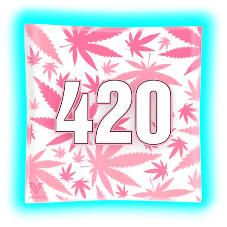 V Syndicate Glass Ashtray 420 Pink