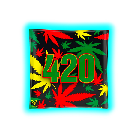 V Syndicate Glass Ashtray 420 Rasta