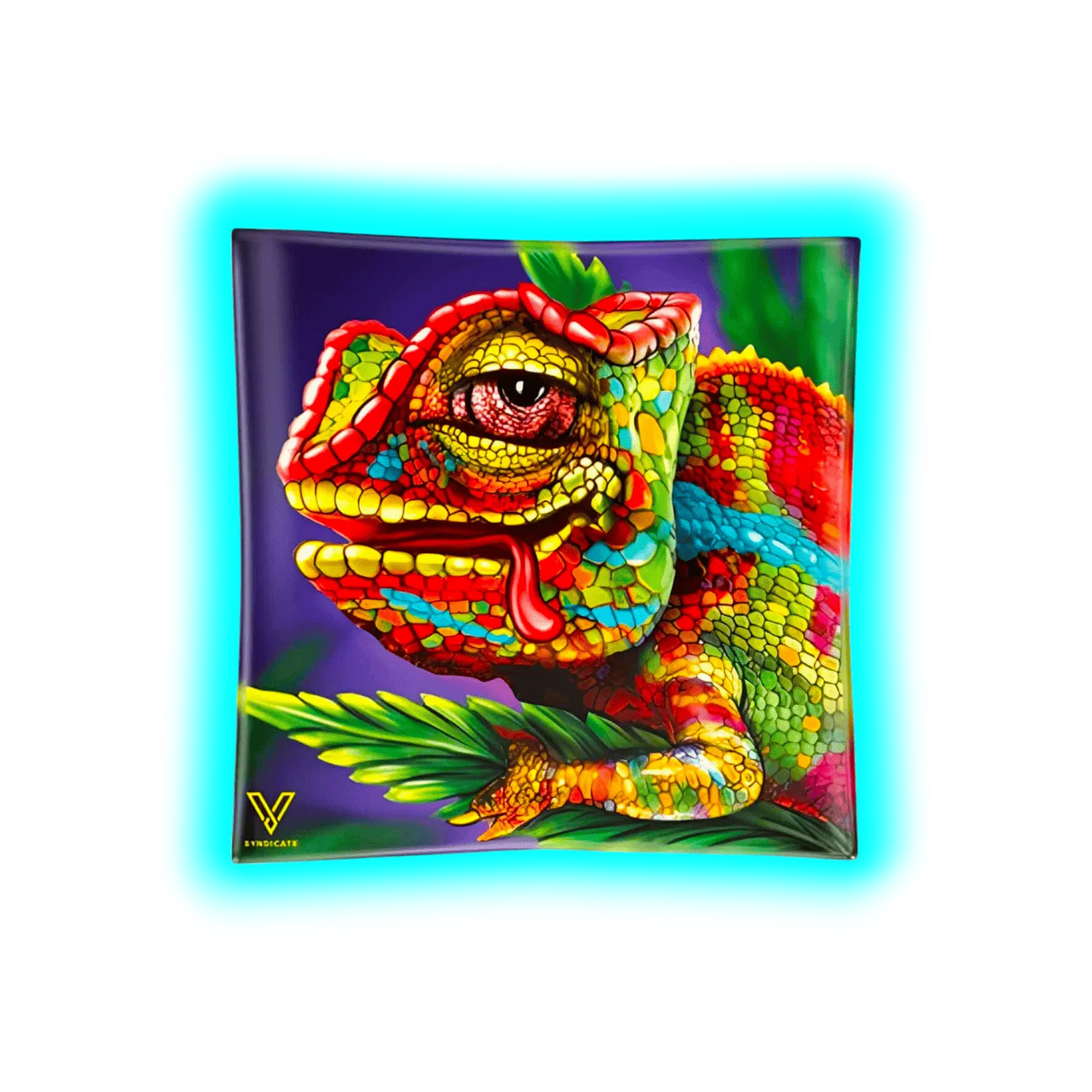 V Syndicate Glass Ashtray Cloud 9 Chameleon