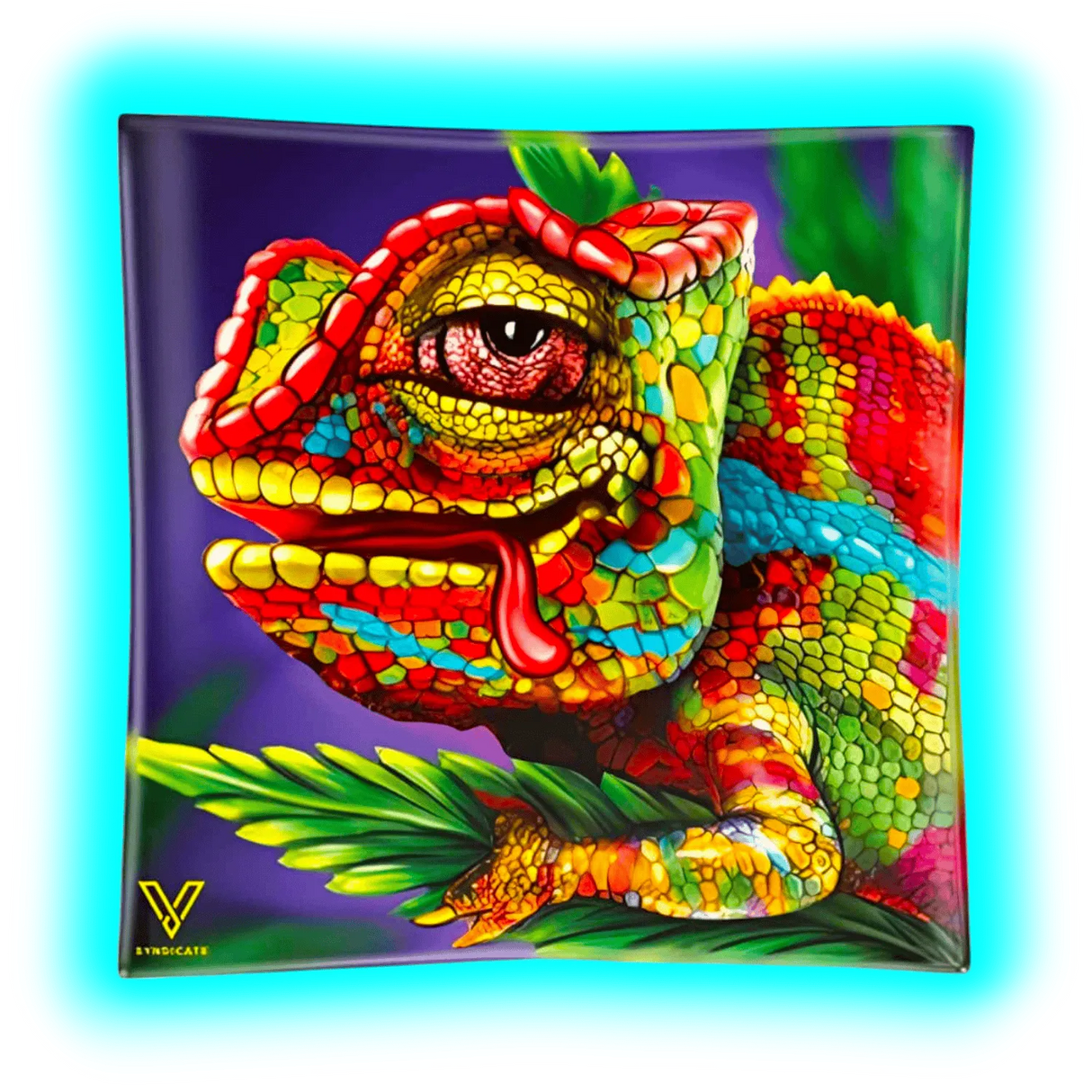 V Syndicate Glass Ashtray Cloud 9 Chameleon