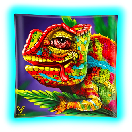 V Syndicate Glass Ashtray Cloud 9 Chameleon