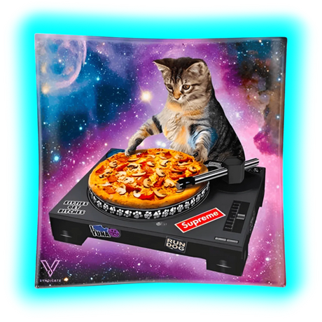 V Syndicate Glass Ashtray Pussy Vinyl