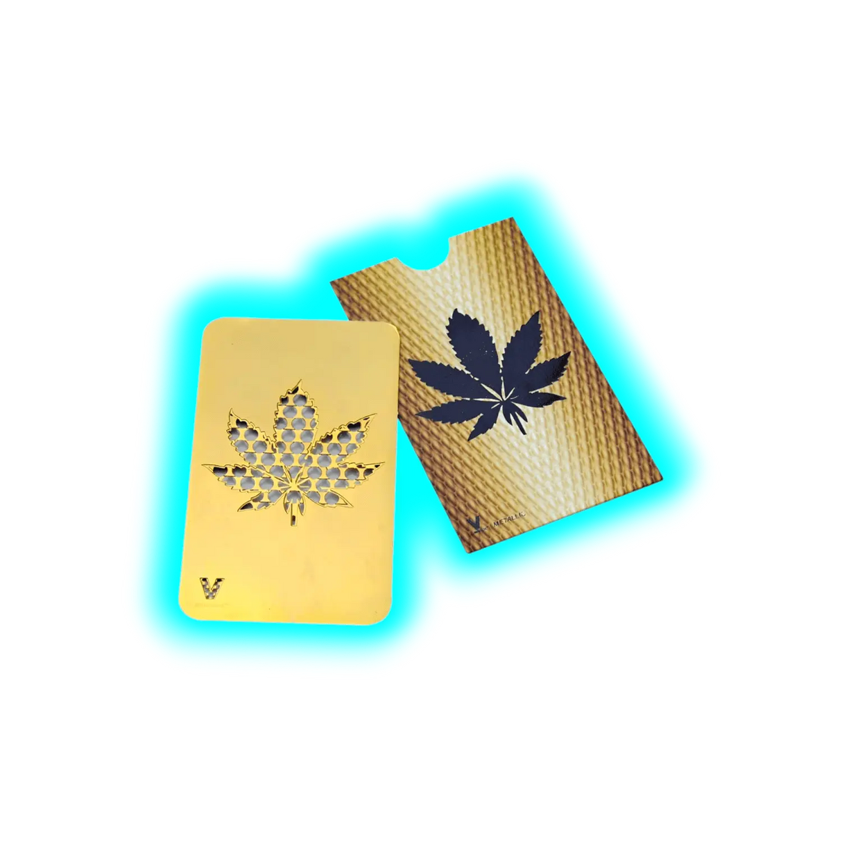 V Syndicate Grinder Card - Hanfblatt (Gold)