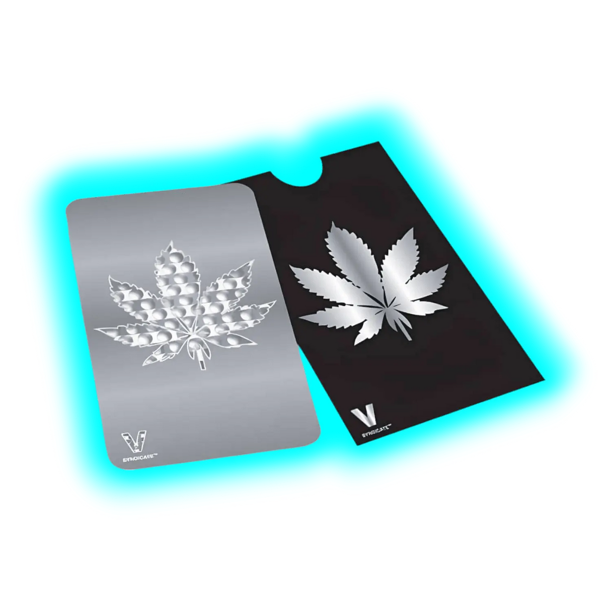 V Syndicate Grinder Card - Hanfblatt (Silber)