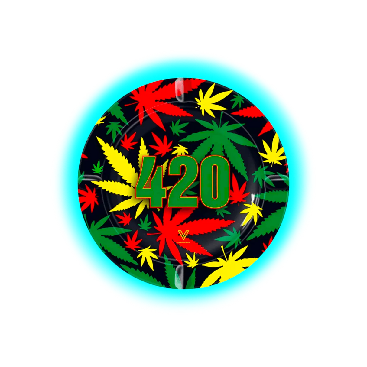 V Syndicate Metal Tin Ashtray - 420 Rasta