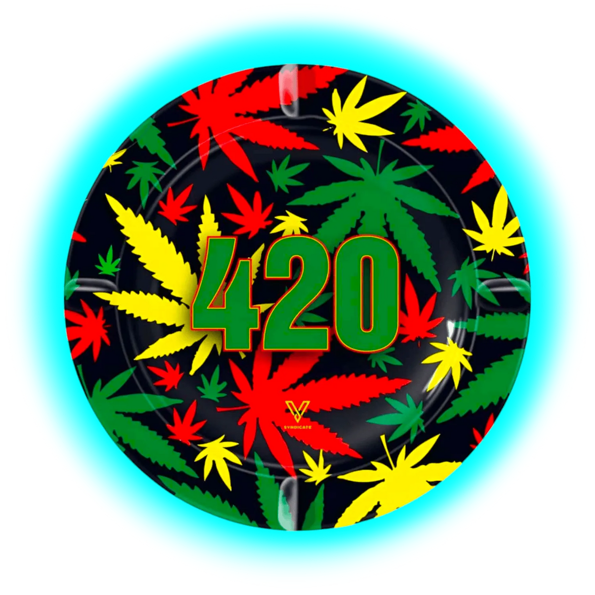 V Syndicate Metal Tin Ashtray - 420 Rasta