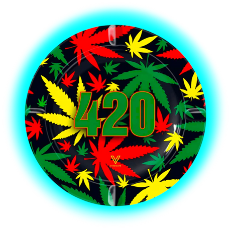 V Syndicate Metal Tin Ashtray - 420 Rasta