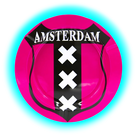 V Syndicate Metal Tin Ashtray - Amsterdam Pink