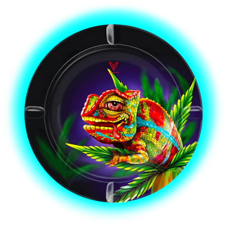 V Syndicate Metal Tin Ashtray - Cloud 9 Chameleon