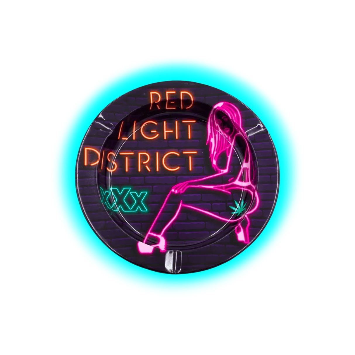 V Syndicate Metal Tin Ashtray - XXX Red Light