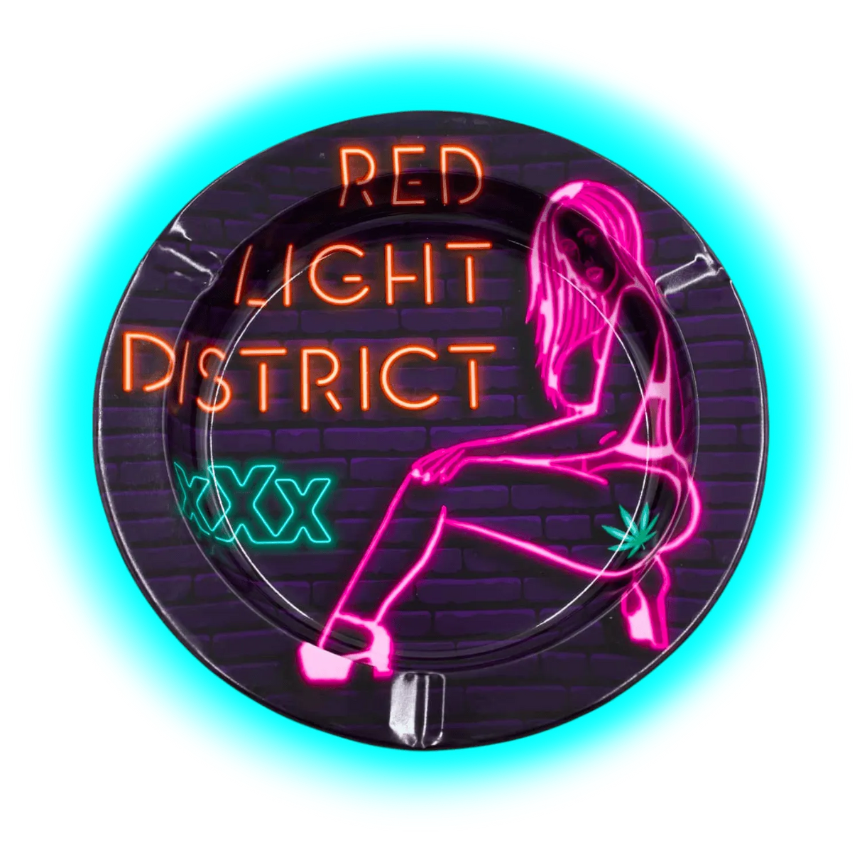 V Syndicate Metal Tin Ashtray - XXX Red Light