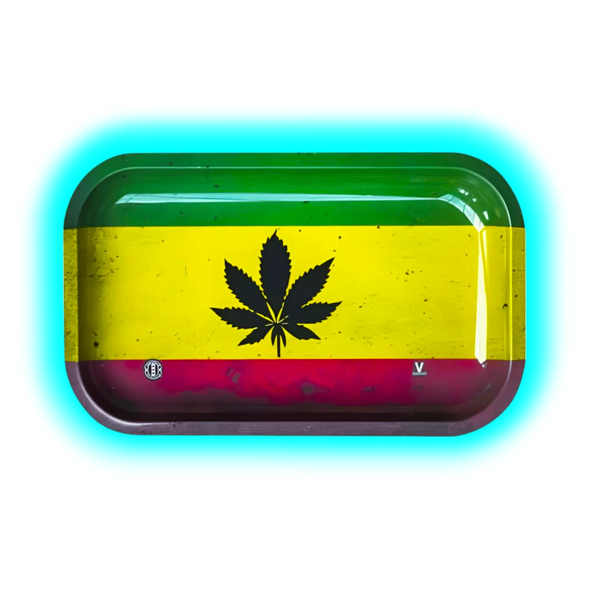 V-Syndicate Rolling Tray M Rasta Leaf 160 x 270mm