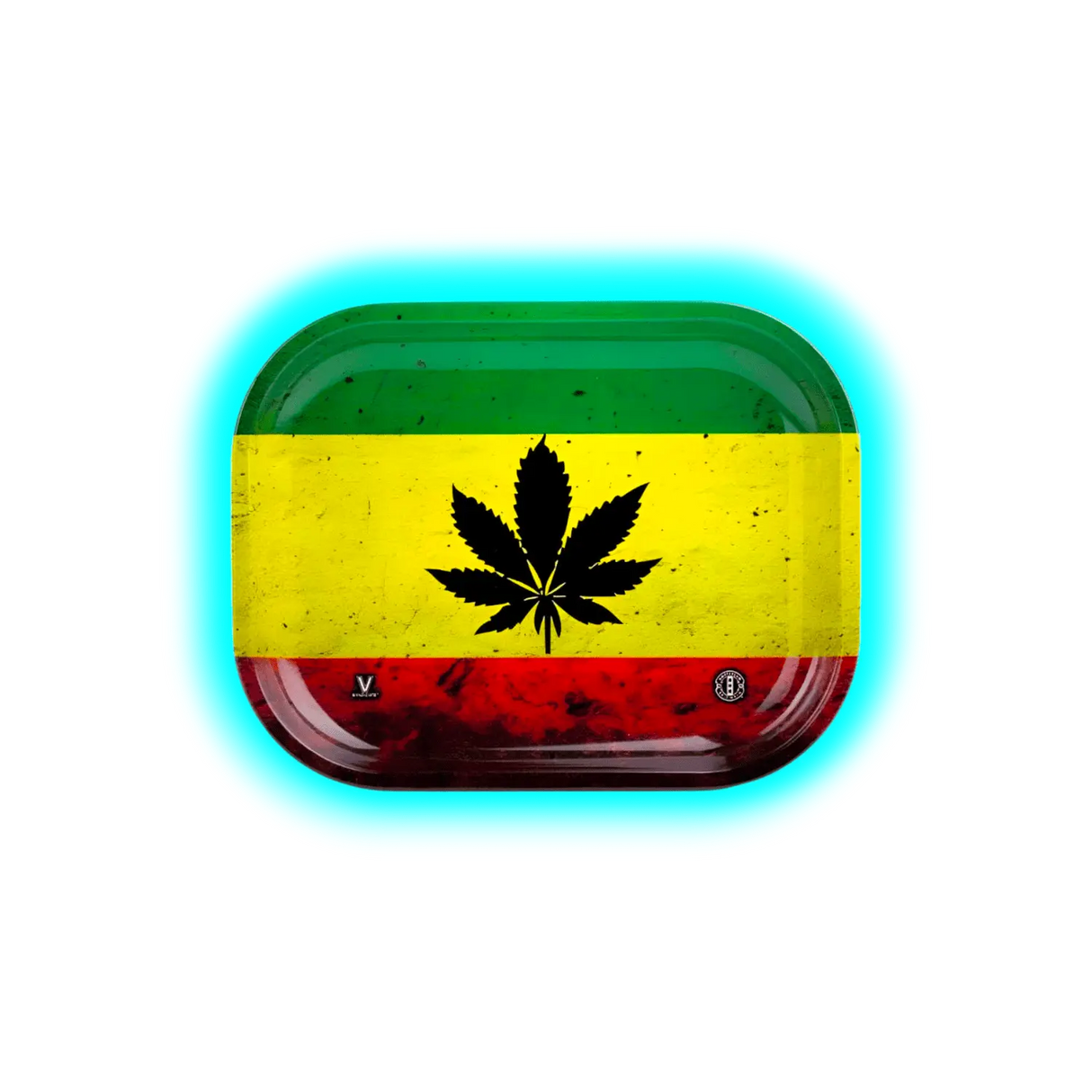 V-Syndicate Rolling Tray S Rasta Leaf 140 x 180mm