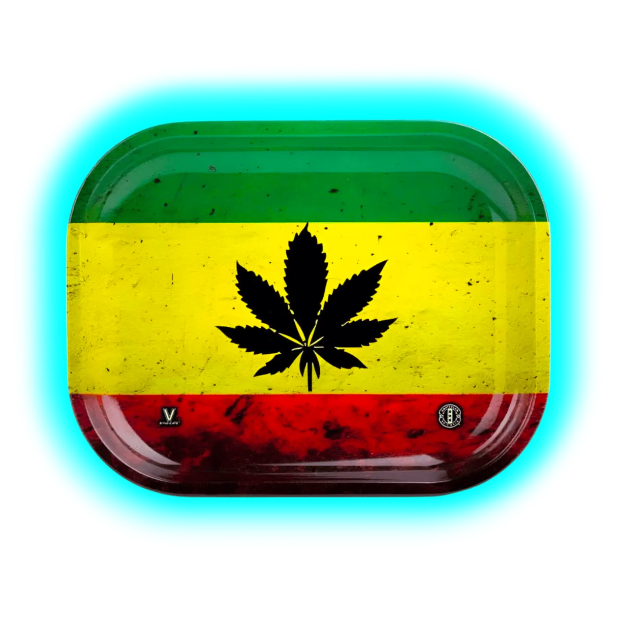 V-Syndicate Rolling Tray S Rasta Leaf 140 x 180mm