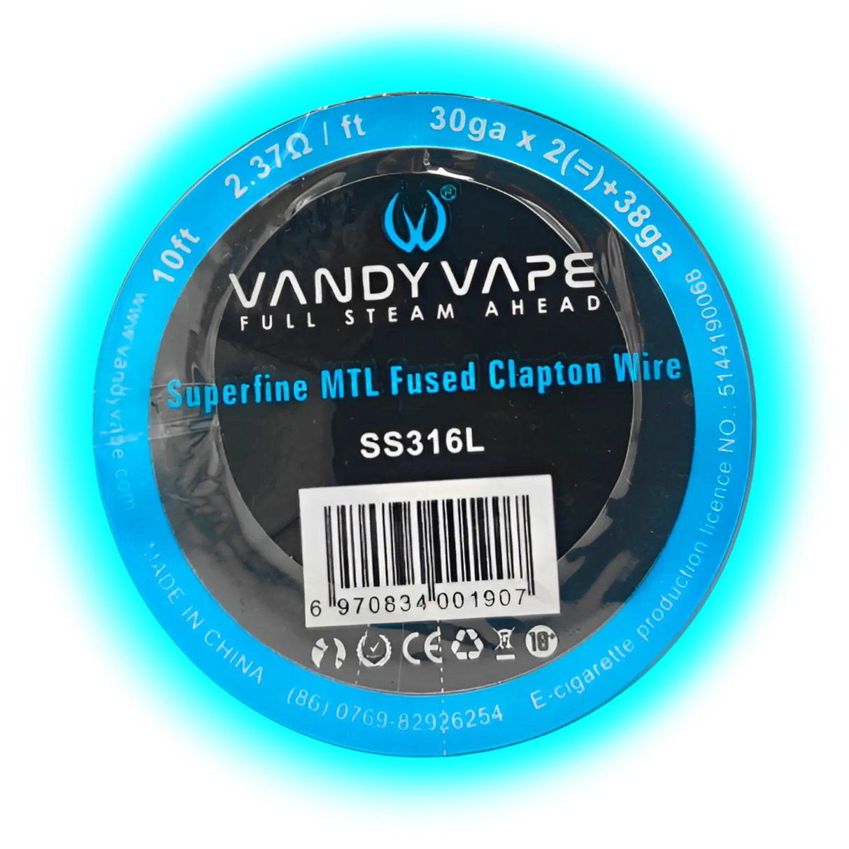 Vandy Vape Superfine MTL Fused Clapton Wire SS316L 30ga x 2 + 38ga