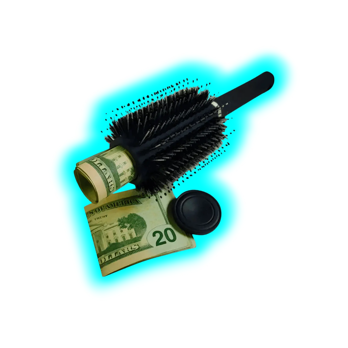 Verstecktresor Haarbürste Rund