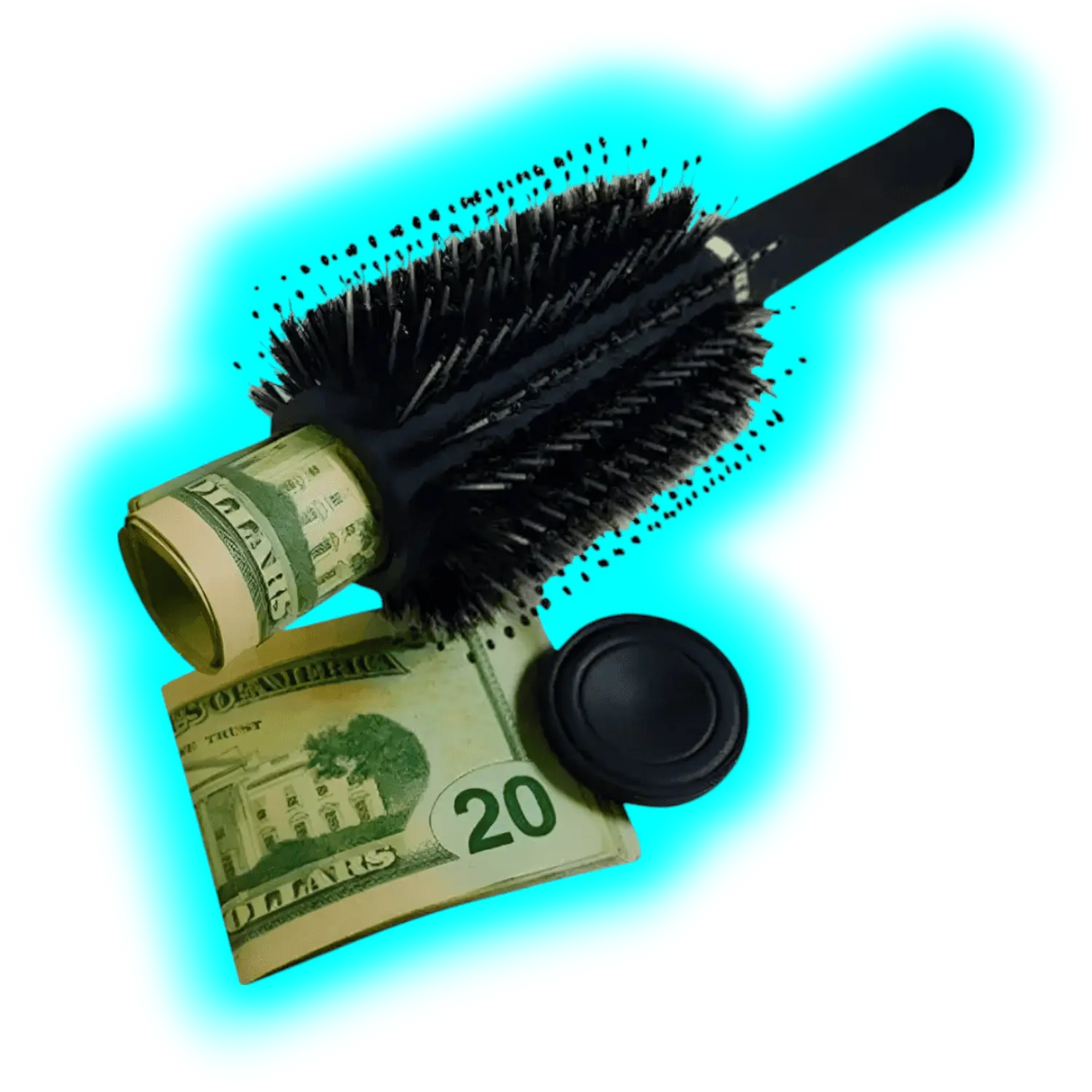 Verstecktresor Haarbürste Rund