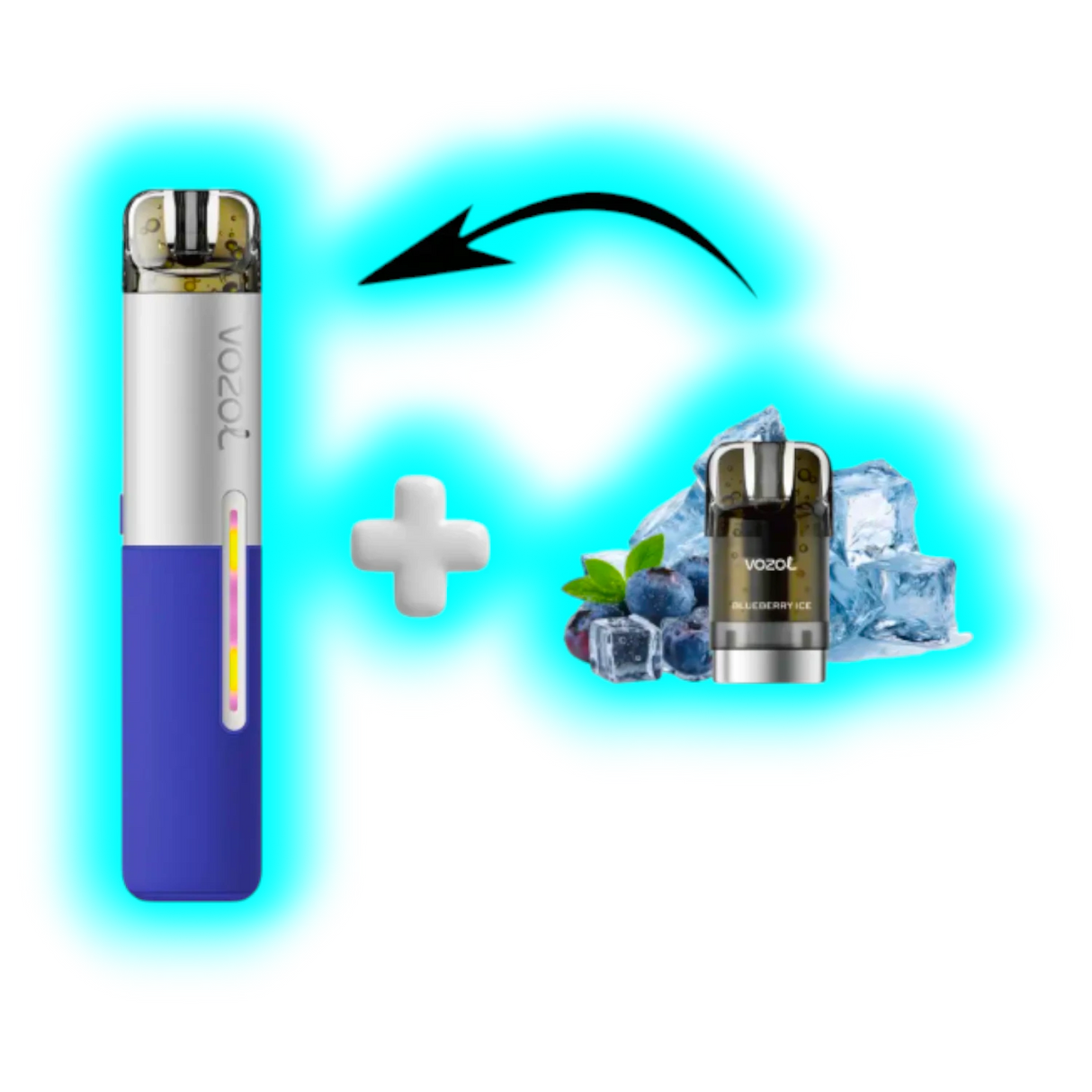 Vozol Sleek Starter Kit Blueberry Ice 20mg