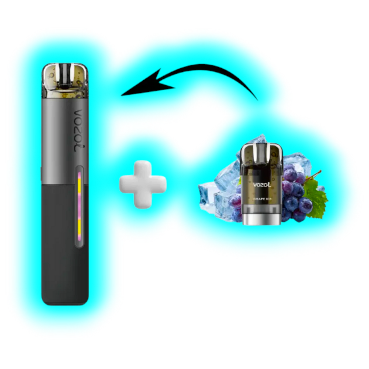 Vozol Sleek Starter Kit Grape Ice 20mg