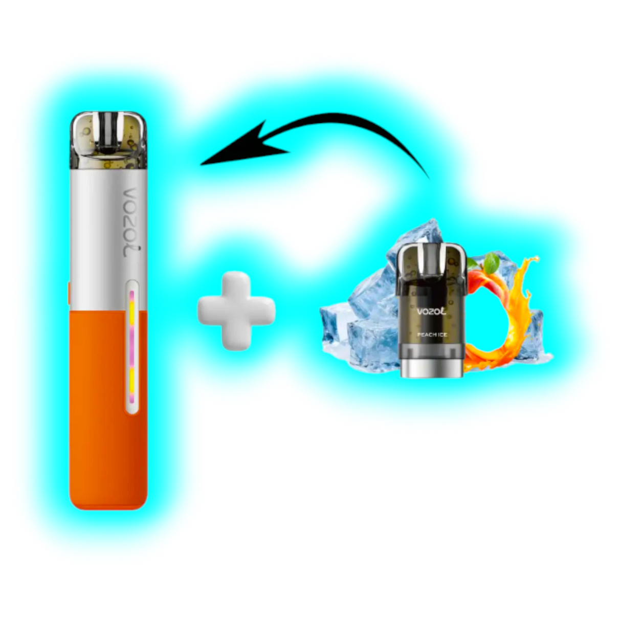 Vozol Sleek Starter Kit Peach Ice 20mg