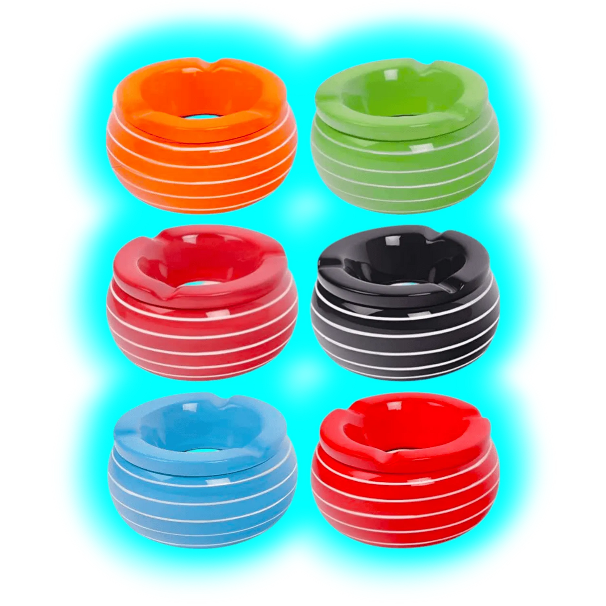 Windaschenbecher mit weissen Streifen