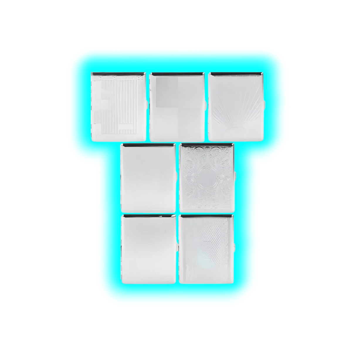 Zigarettenetui aus Chrom 100mm Assortiert