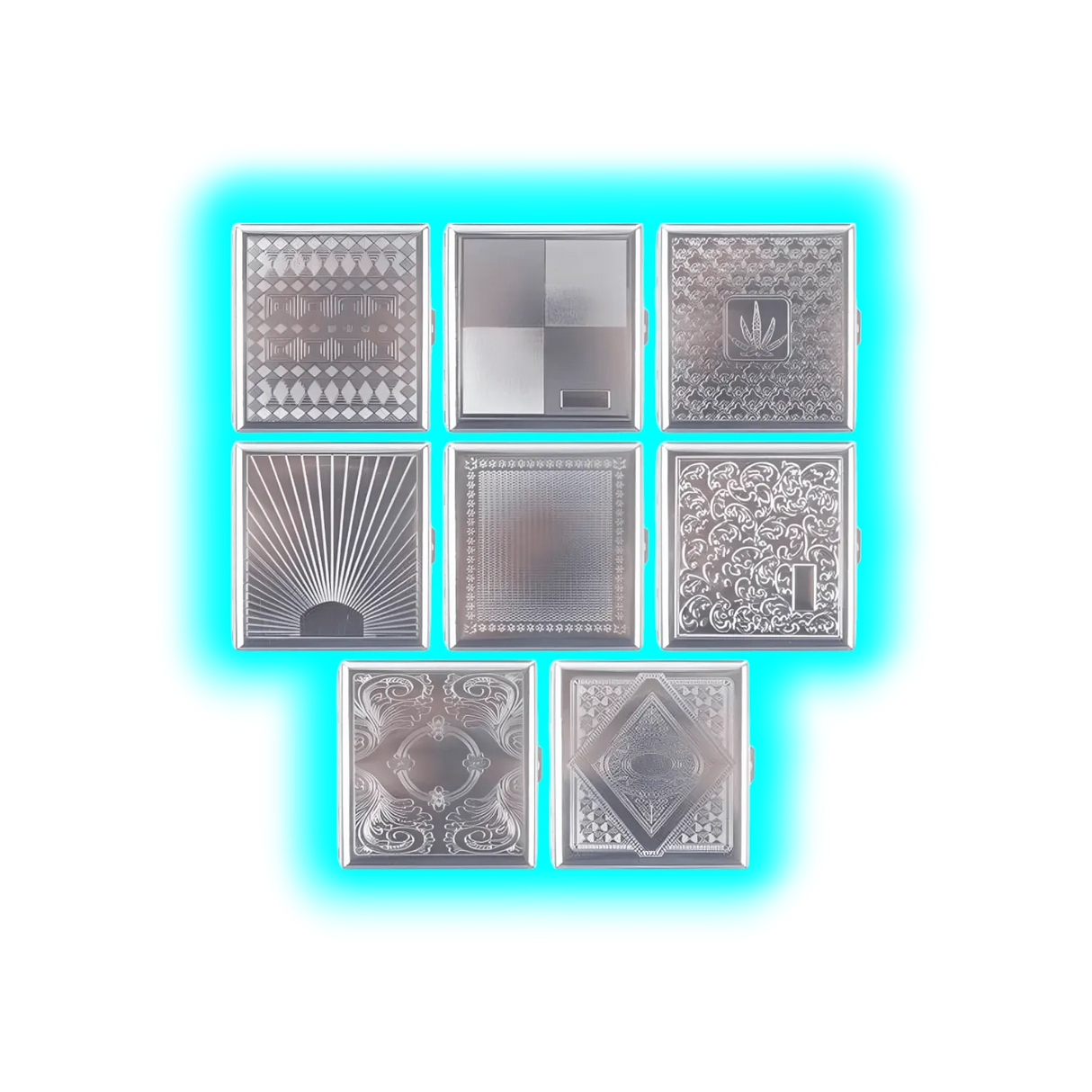 Zigarettenetui aus Chrom 80mm Assort